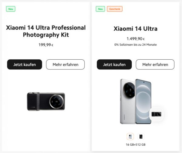 Цена Xiaomi 14, Xiaomi 14 Ultra и фоточехла (!) к нему в Европе